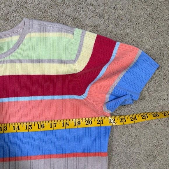 Vintage Cherokee Ribbed Tee Shirt Womens XL Multi Color - Picture 5 of 6